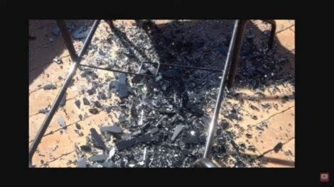 Upcycle a Broken Glass Patio Table with a Farm-Style Wood Table Top Image